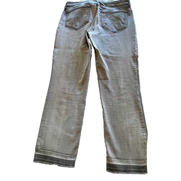 NYDJ Jeans Womens 14 Gray Alina LiftXTuck Ankle Jeans Mid Rise Raw Hem Jeans - Picture 2 of 7